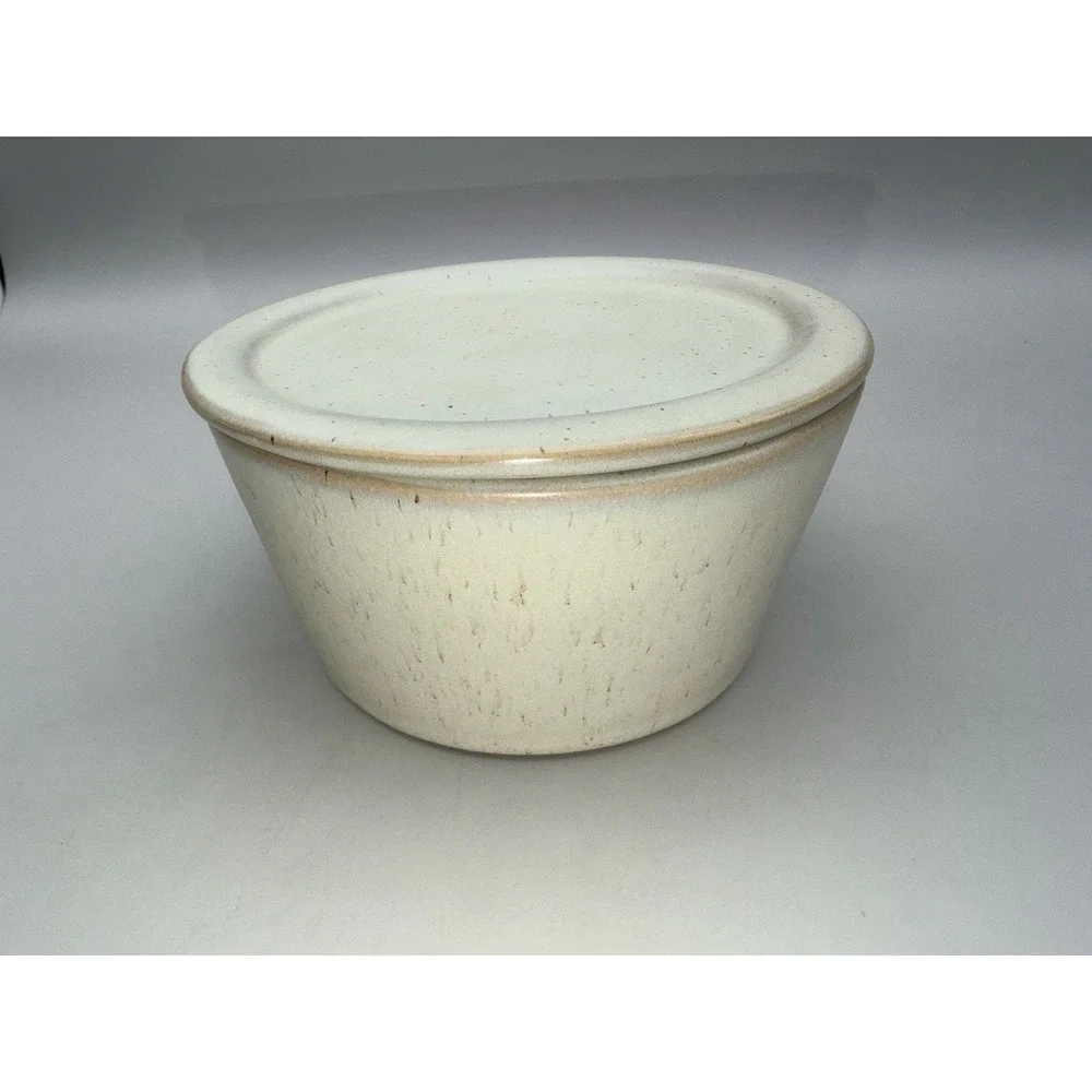 Magnolia Home Joanna Gaines Stoneware Canister Set Cream Speckled Lidded HTF